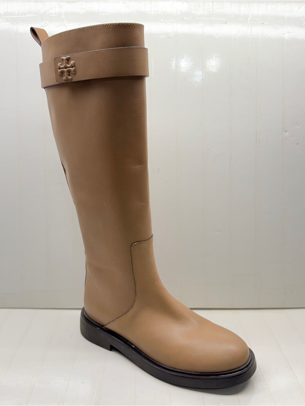 NEW Tory Burch Double T Utility Boots, Size 6.5